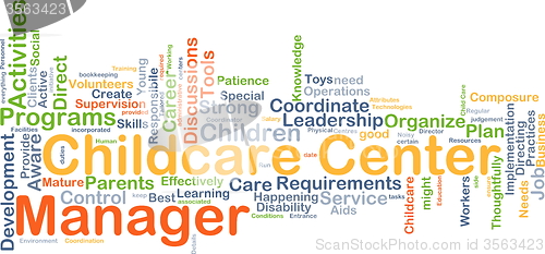 Image of Childcare center manager background concept