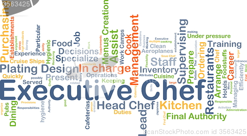 Image of Executive chef background concept