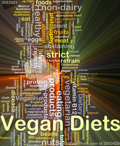 Image of Vegan diet background concept glowing