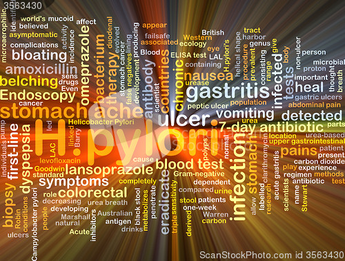 Image of H.pylori background concept glowing