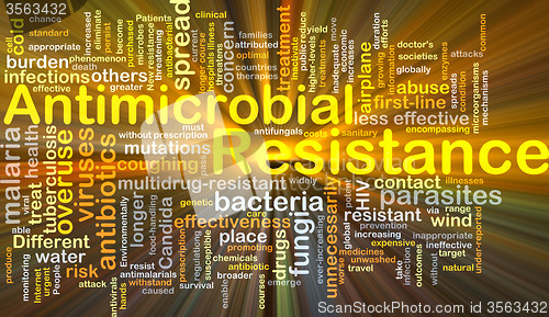 Image of Antimicrobial resistance background concept glowing