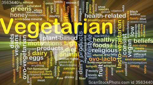 Image of Vegetarian background concept glowing