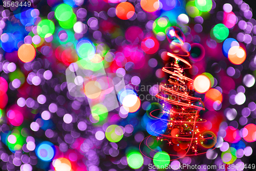 Image of color christmas lights as nice background