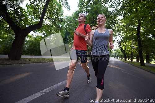 Image of couple jogging