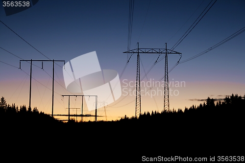 Image of High voltage masts