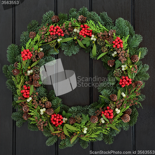 Image of Traditional Christmas Wreath