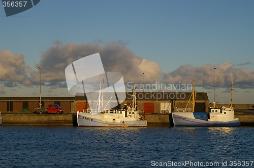 Image of Fishing boats in Hirtshals in Denmark