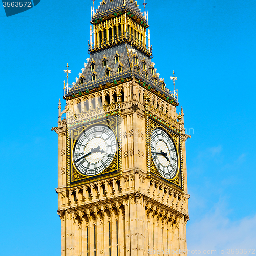 Image of london big ben and historical old construction england  aged cit