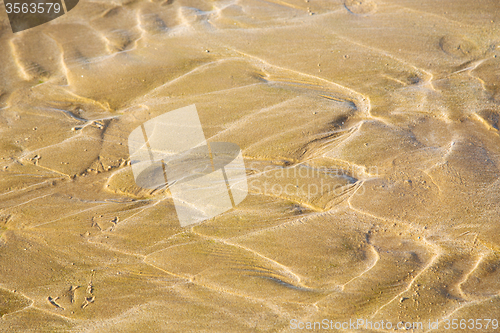 Image of dune in africa brown   wet sand atlantic ocean