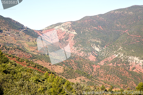 Image of the    dades valley in atlas abstract