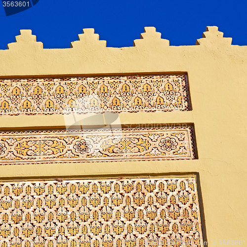 Image of red tile in morocco africa texture abstract wall brick