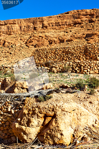 Image of in   valley  morocco  africa the ground isolated hill 