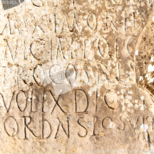 Image of tombstone in africa morocco graveyard marble and concrete