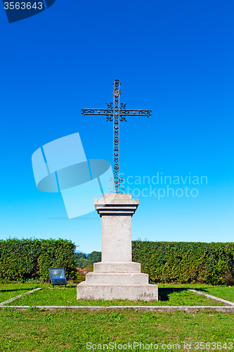 Image of grass   abstract sacred  cross  