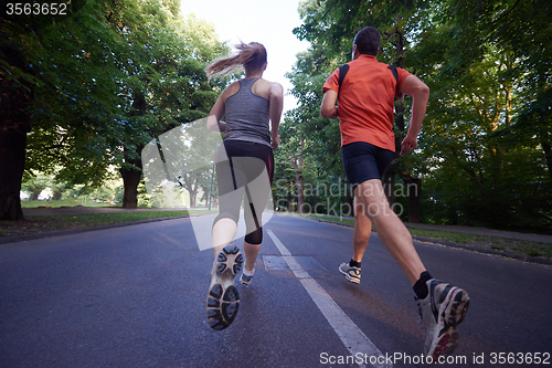 Image of couple jogging