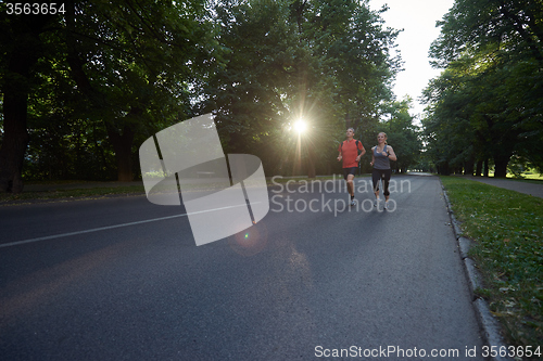 Image of couple jogging