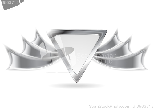 Image of Metallic silver logo element