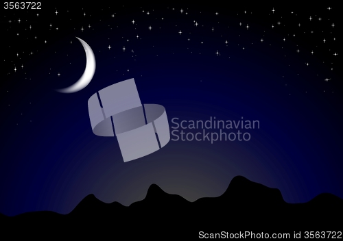 Image of Dark moonlight night background