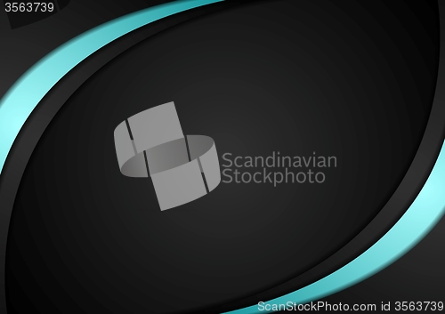 Image of Dark wavy abstract corporate background