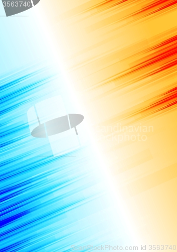 Image of Orange and blue abstract grunge stripes background