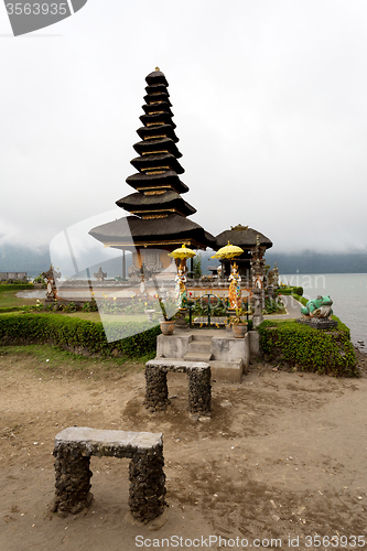 Image of Pura Ulun Danu water temple on a lake Beratan. Bali