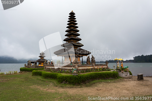 Image of Pura Ulun Danu water temple on a lake Beratan. Bali