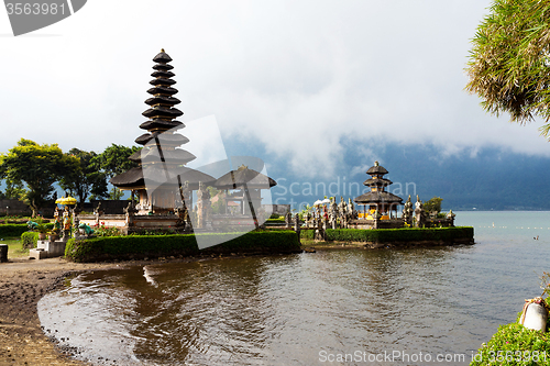 Image of Pura Ulun Danu water temple on a lake Beratan. Bali