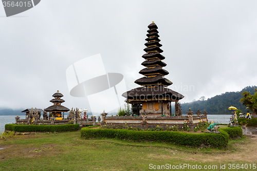 Image of Pura Ulun Danu water temple on a lake Beratan. Bali