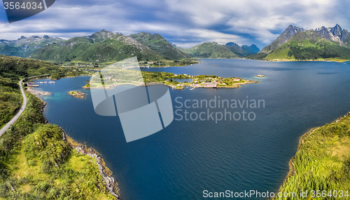 Image of Scenic fjord on Lofoten islands