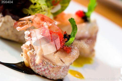 Image of Shrimp wrapped in scallop