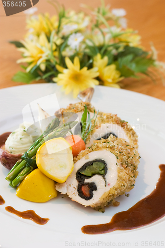 Image of Breaded Chicken and Asparagus