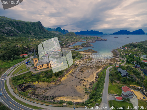 Image of Vagan church on Lofoten