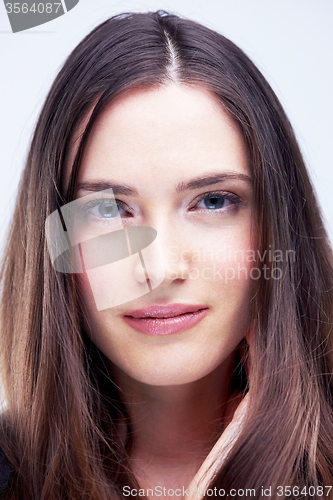 Image of portrait of young woman isolated