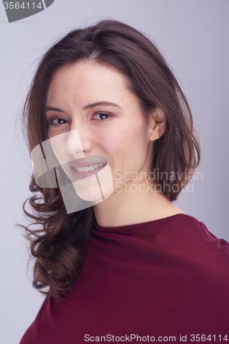 Image of portrait of young woman isolated