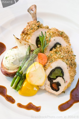 Image of Breaded Chicken and Asparagus