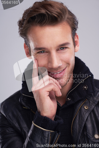 Image of handsome young man portrait