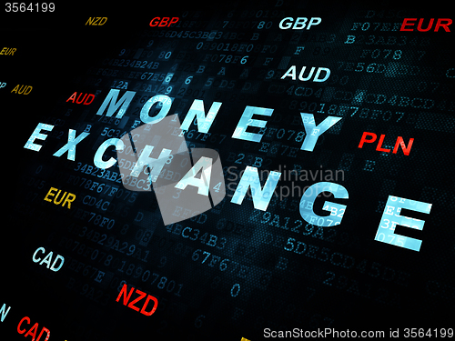 Image of Banking concept: Money Exchange on Digital background