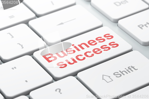 Image of Finance concept: Business Success on computer keyboard background