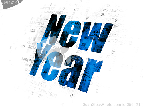 Image of Entertainment, concept: New Year on Digital background