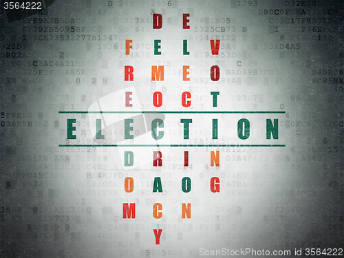 Image of Politics concept: Election in Crossword Puzzle