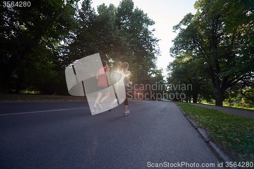 Image of couple jogging