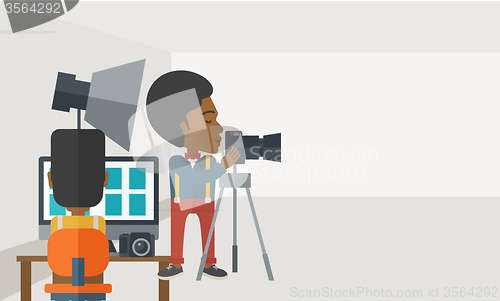 Image of Photographers in studio.