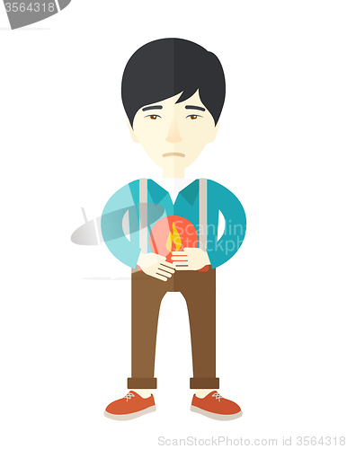 Image of Man with heartburn.