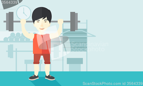 Image of Man with barbell.