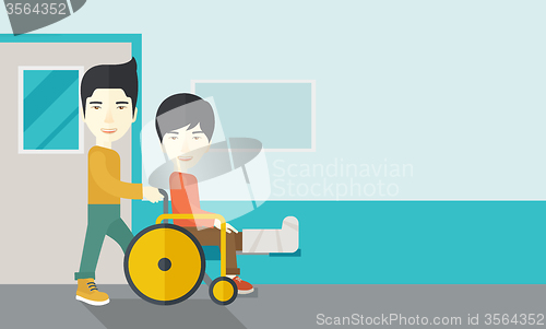 Image of Patient in wheelchair.