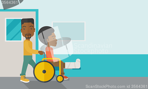 Image of Patient in wheelchair.