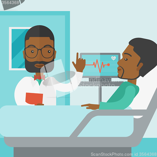 Image of Doctor visiting patient.