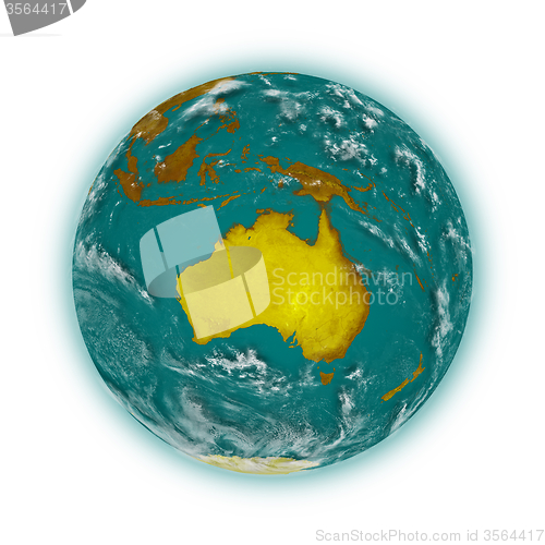 Image of Australia on planet Earth