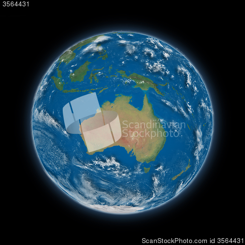 Image of Australia on planet Earth