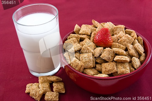 Image of Wheat Squares and Strawberries for Breakfast